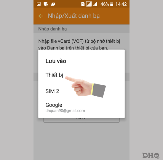 Chọn thiết bị
